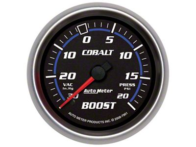 Auto Meter Gauge Vac/Boost 2-5/8in. 30Inhg-20PSI Mechanical Cobalt - 7901