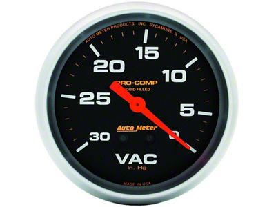 Auto Meter Gauge Vacuum 2-5/8in. 30Inhg Liquid Filled Mech Pro-Comp - 5484