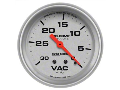 Auto Meter Gauge Vacuum 2-5/8in. 30Inhg Mechanical Ultra-Lite - 4484