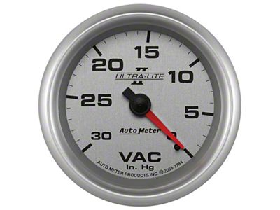 Auto Meter Gauge Vacuum 2-5/8in. 30Inhg Mechanical Ultra-Lite II - 7784