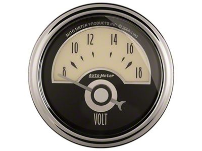Auto Meter Cruiser AD Series 2-1/16-Inch Voltmeter Gauge; 8-18V (Universal; Some Adaptation May Be Required)