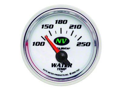Auto Meter Gauge Water Temp 2-1/16in. 100-250 Deg. F Electric NV - 7337