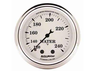 Auto Meter Gauge Water Temp 2-1/16in. 120-240 Deg. F Mech Old - 1632