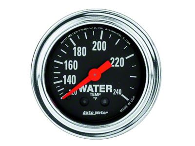 Auto Meter Gauge Water Temp 2-1/16in. 120-240 Deg. F Mechanical 12ft. - 2433