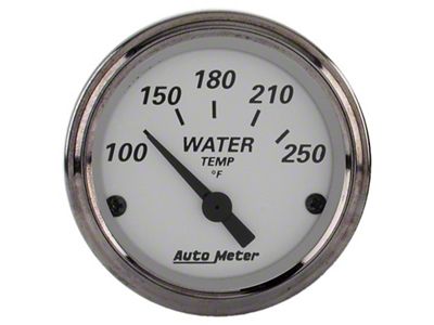 Auto Meter American Platinum Series 2-1/16-Inch Water Temperature Gauge; 100-250 Fahrenheit (Universal; Some Adaptation May Be Required)