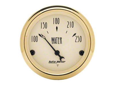 Auto Meter Gauge Water Temp 2-1/16in. 250 Deg. F Elec Golden - 1538