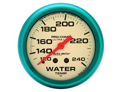 Auto Meter Gauge Water Temp 2-5/8in. 120-240 Deg. F Mech. Glow - 4532