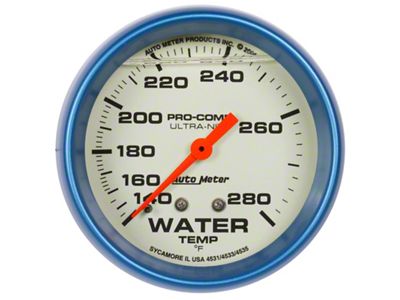 Auto Meter Gauge Wtemp 2-5/8in. 140-280 Deg. F Liq Filld Mech - 4235