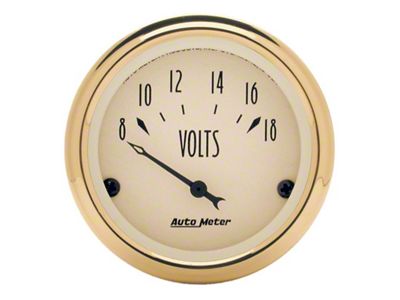 Auto Meter Golden Oldies Series 2-1/16-Inch Voltmeter Gauge; 8-18V (Universal; Some Adaptation May Be Required)