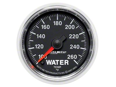 Auto Meter GS 100-260 degree Electronic Water Temperature Gauge - 3855