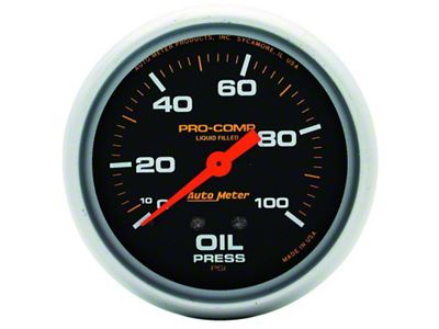 Auto Meter Liquid Filled Mechanical 66.7mm 0-100 PSI Oil Pressure Gauge - 5421