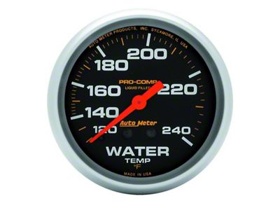 Auto Meter Liquid Filled Mechanical 66.7mm 120-240 deg F Water Termperature - 5433