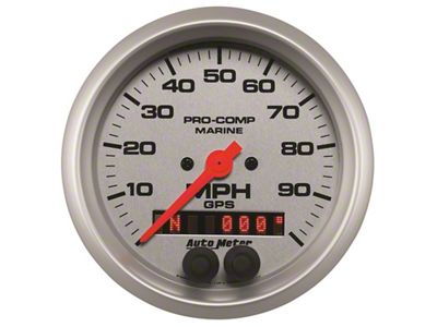 Auto Meter Marine Silver 3-3/8in 100MPH GPS Speedometer Gauge - 200636-33