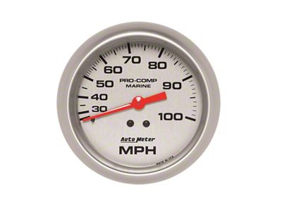 Auto Meter Marine Silver Mechanical Speedometer - 200754-33