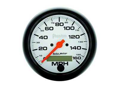 Auto Meter Phantom 3-3/8in 160 MPH In-Dash Electric Programmable Speedometer - 5888