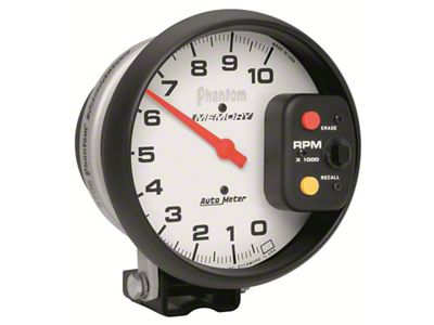 Auto Meter Phantom 5 inch 10; 000RPM Tachometer w/ Memory - 5795