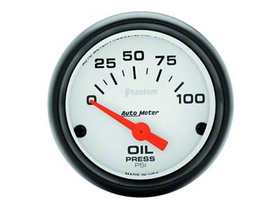 Auto Meter Phantom 52mm 0-100 PSI Electric Oil Pressure Gauge - 5727