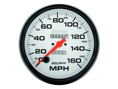 Auto Meter Phantom 5in 160 MPH In-Dash Mechanical Speedometer - 5895