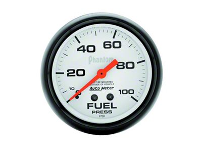 Auto Meter Phantom 66.7mm 0-100 PSI Mechanical Fuel Pressure Gauge - 5812