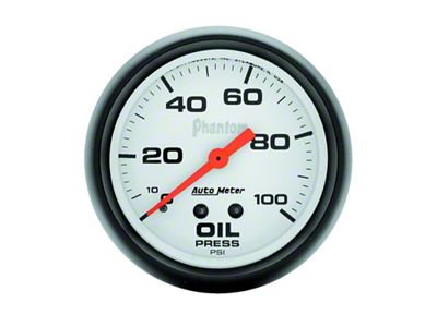 Auto Meter Phantom 66.7mm 0-100 PSI Mechanical Oil Pressure Gauge - 5821