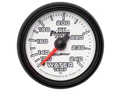 Auto Meter Phantom II 2-1/16in 120-240 Degree F Mechanical Water Temp - 7532
