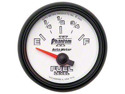 Auto Meter Phantom II 2-1/16in 240E - 33F OHM Electric Fuel - 7516