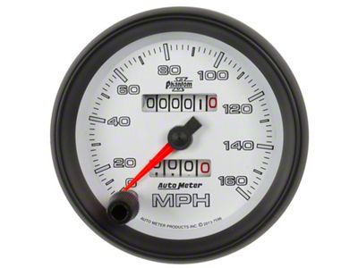 Auto Meter Phantom II 3-3/8in 160 MPH Mechanical Speedometer - 7596