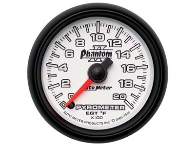 Auto Meter Phantom II 52.4mm Full Sweep Electronic 0-2000 Def F - 7545