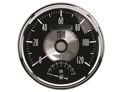 Auto Meter Prestige Series Black Diamond 5in Gauge Tachometer/Speedometer Combo 120mph - 2091