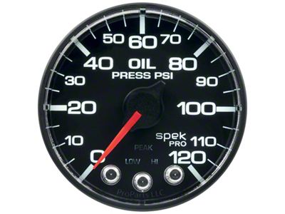Auto Meter Spek-Pro 52.4mm 0-120 PSI Digital Stepper Motor Oil Pressue - P325328