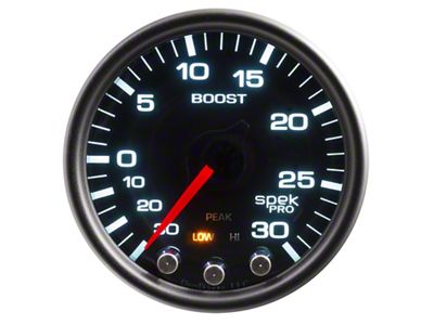 Auto Meter Spek-Pro Gauge Vac/Boost 2 1/16in 30Inhg-30psi Stepper Motor Peak - P30252