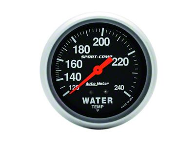 Auto Meter Sport-Comp 2 5/8in 120-240 F Mechanical Water Temp Gauge - 3432