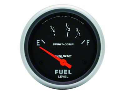 Auto Meter Sport-Comp 2 5/8in 24ohm-33ohm Fuel Level Gauge - 3516