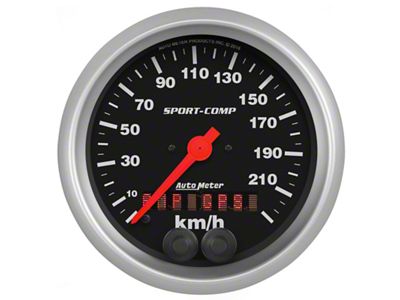 Auto Meter Sport-Comp 3-3/8in. 0-225KM/H GPS Speedometer Gauge - 3982-M