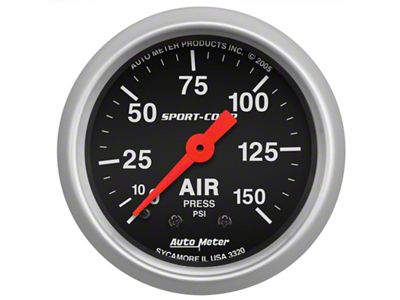 Auto Meter Sport Comp 52mm Mechanical Air Pressure Gauge - 3320
