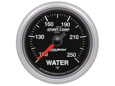 Auto Meter Sport-Comp II 2-1/16in 100-250F SPN 110 Water Temp Gauge - 880890