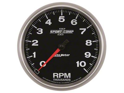 Auto Meter Sport-Comp II 5 inch 0-10000 RPM In Dash Tachometer - 3698