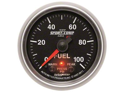 Auto Meter Sport-Comp II 52mm 0-100 PSI Fuel Pressure Gauge - 3671
