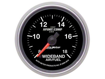 Auto Meter Sport-Comp II 52mm 8:1-18:1 AFR Wideband Air/Fuel Ratio Analog - 3670
