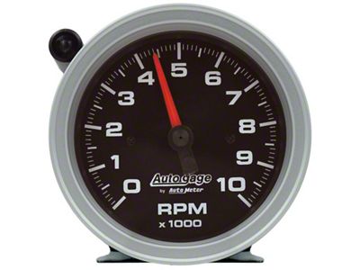 Auto Meter Tachometer Gauge 10K RPM 3 3/4in Pedestal w/Ext. Shift-Light - 233908