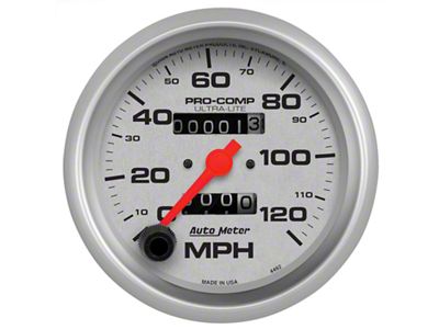 Auto Meter Ultra-Lite 3-3/8 inch 120 MPH Mechanical In Dash Speedometer - 4492
