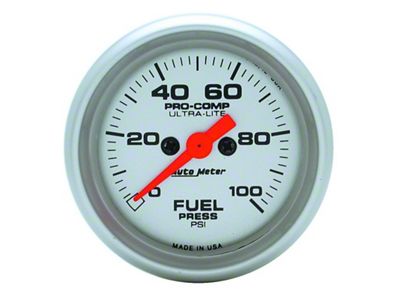 Auto Meter Ultra-Lite 52mm 0-100 PSI Electronic Fuel Pressue Gauge - 4363