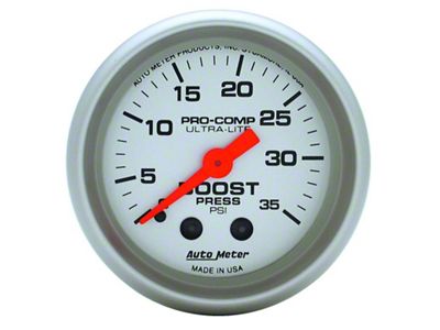 Auto Meter Ultra-Lite 52mm 35 PSI Mechanical Boost Gauge - 4304