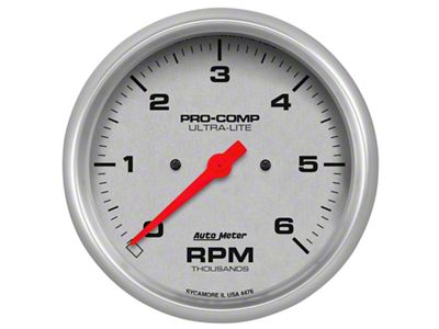 Auto Meter Ultra-Lite 5in. 0-6K RPM In-Dash Tachometer Gauge - 4476