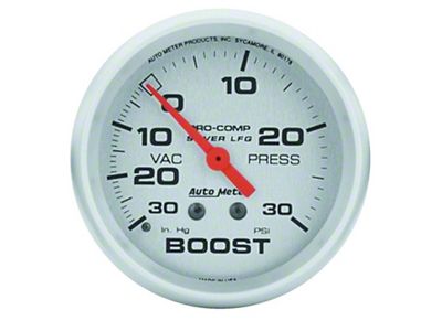 Auto Meter Ultra-Lite 66.7mm 30 PSI Mechanical Boost Gauge - 4603