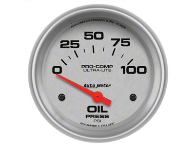 Auto Meter Ultra-Lite 66.7mm Short Sweep Electronic 0-100 PSI Oil Pressure - 4427