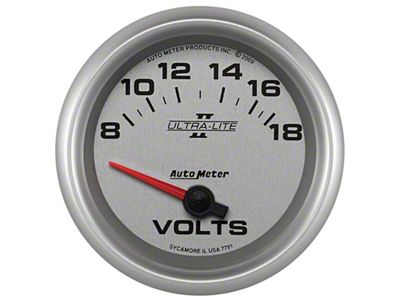Auto Meter Ultra-Lite II 2-5/8in 18V Electric Voltmeter Gauge - 7791