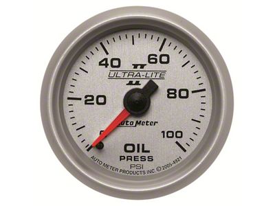 Auto Meter Ultra-Lite II 52mm 0-100 PSI Mechanical Oil Pressure Gauge - 4921