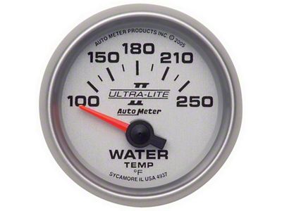 Auto Meter Ultralite II 52mm 100-250 Deg F Short Sweep Electronic - 4937