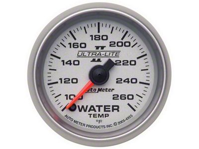 Auto Meter Ultralite II 52mm 100-260 Deg F Full Sweep Electric - 4955